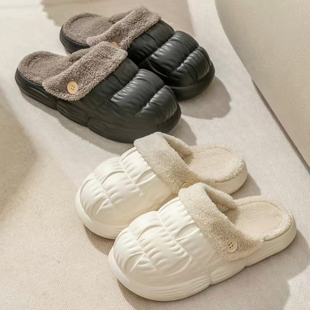 Women's Waterproof Indoor & Detachable Plush Lining House Slipper